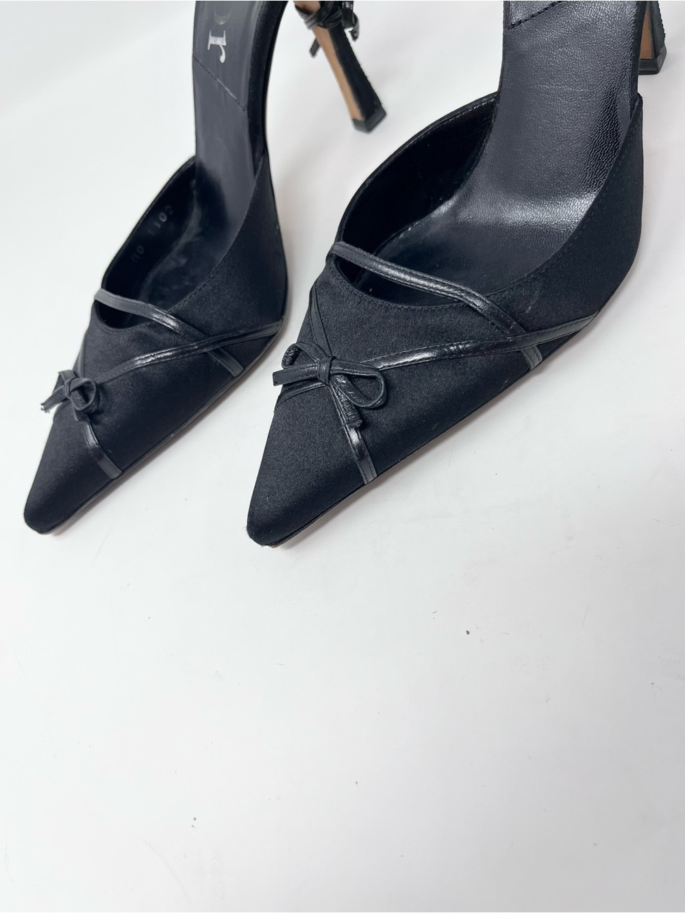 Dior Vintage Silk Pointed Toe Bow Corset Heel John Galliano Y2K size 36.5 EU - Picture 10 of 12